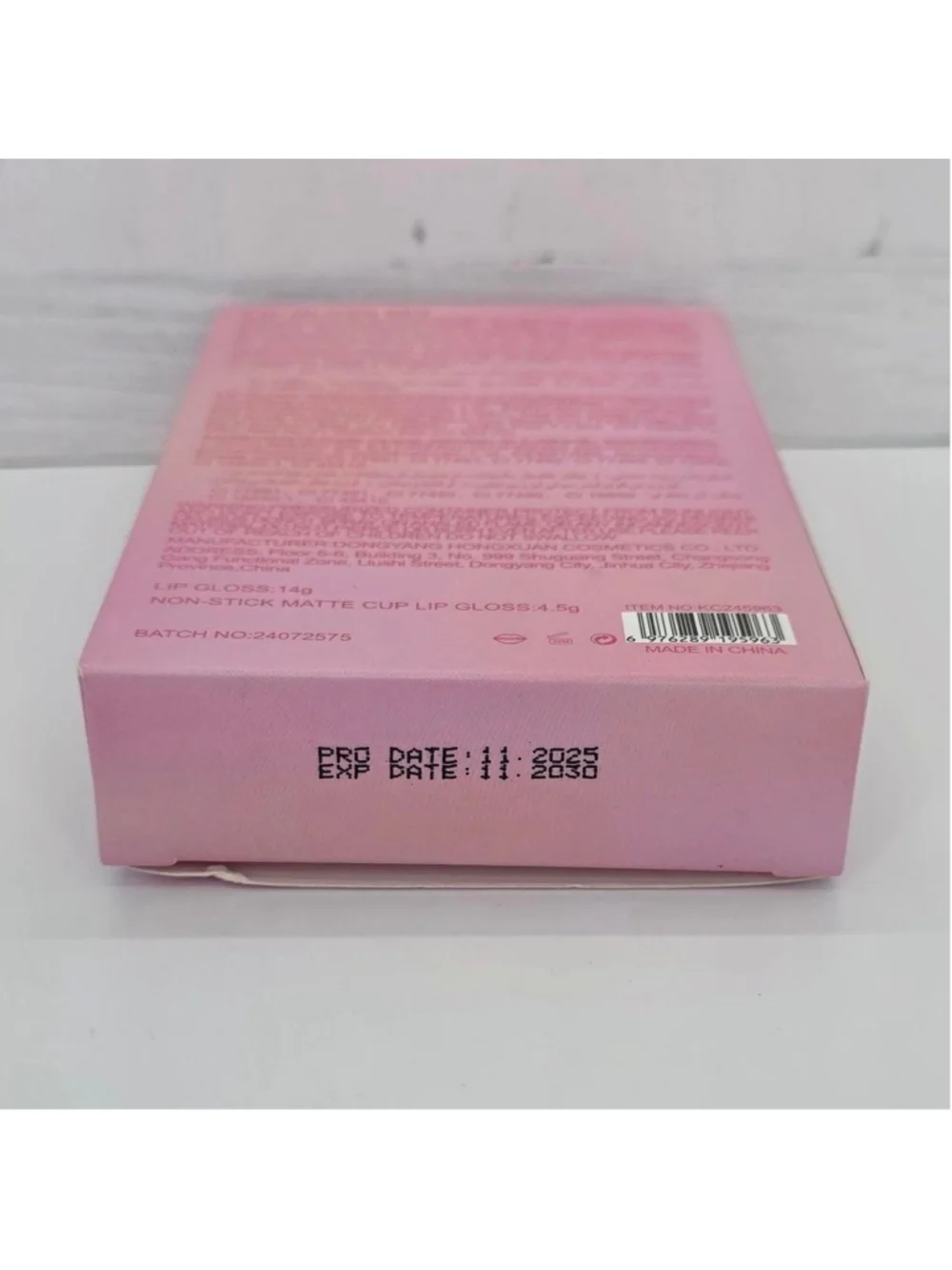 Kevin & Coco pink lip gloss set with keychain